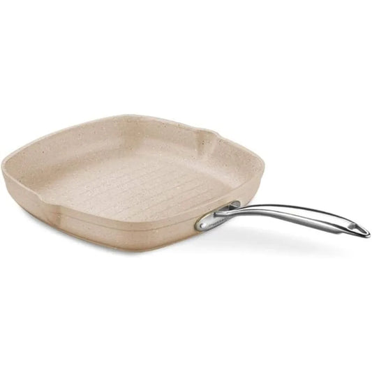 KORKMAZ KA1268 GRANITA ALUMINUM SQUARE GRILL FRYPAN 28 cm x 28 cm