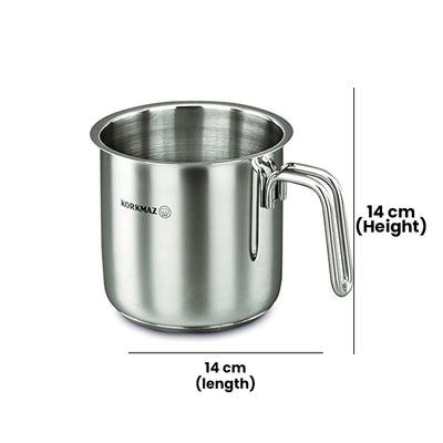 KORKMAZ KA1649 PERLA MILKPAN, 14 cm x 14 cm / 2 ltr. CAPACITY