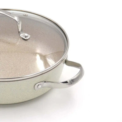 KORKMAZ KA1854 GRANITA ALUMINUM LOW CASSEROLE, 24 cm x 6.5 cm