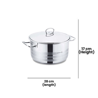 KORKMAZ KA1942 MEGA CASSEROLE, 28 cm x 17 cm / 10 ltr. CAPACITY