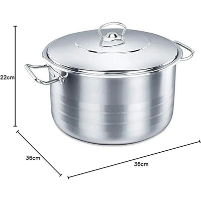 KORKMAZ KA1946 MEGA CASSEROLE, 36 cm x 22 cm / 20 ltr. CAPACITY