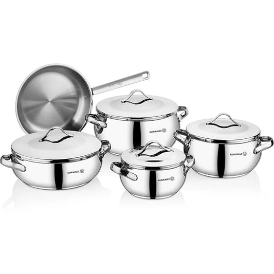 KORKMAZ KA1976 RONDO 9 PIECES COOKWARE SET