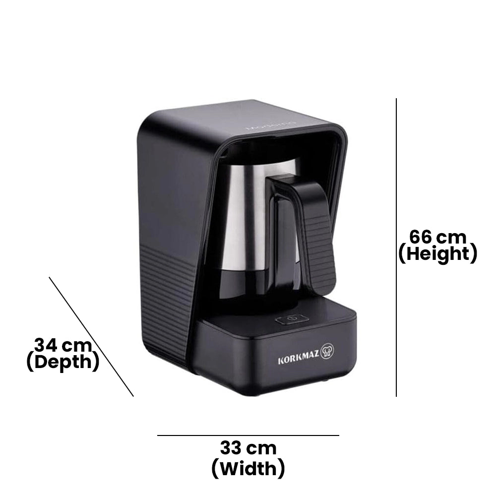 KORKMAZ KA863 MODERNA COFFEE MAKER BLACK/SATIN