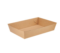 Hotpack Kraft Flute Boat Tray, 16 x 23 x 5 cm, 250 PCs