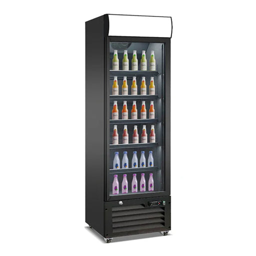 THS RBS-220H Vertical Refrigerator in Black, capacity 220L