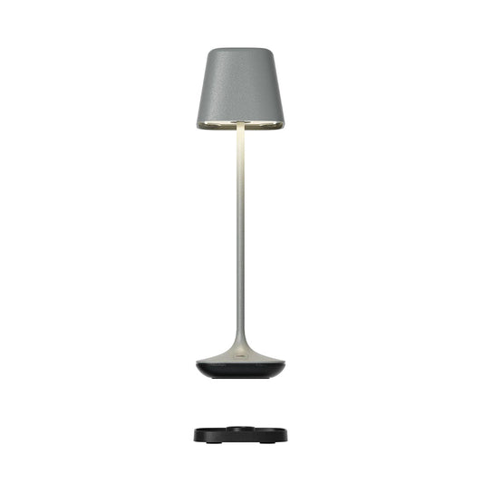 Leonardo Capri table lamp, H25 cm, Grey