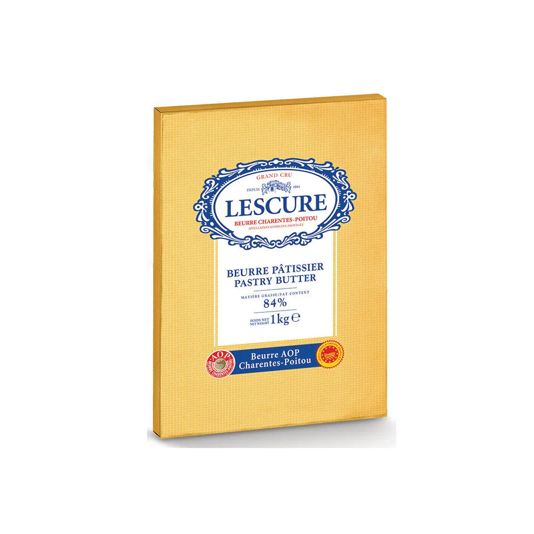 Lescure Unsalted Butter Sheet 84% Fat, 10 x 1 kg