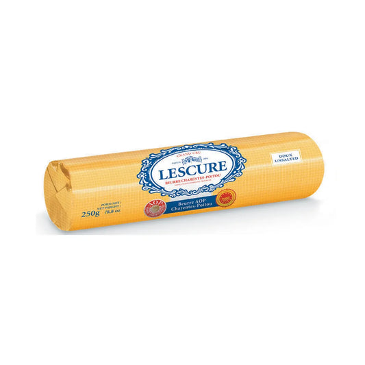 Lescure Unsalted Butter Roll 82 % Fat, 20 x 250 g