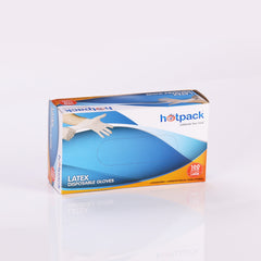 Hotpack Powdered Latex Gloves, Large size, 1000 PCs