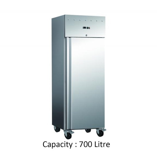 Lava Inox Upright Freezer, 700 L, 750 W, 74 x 83 x 205 cm