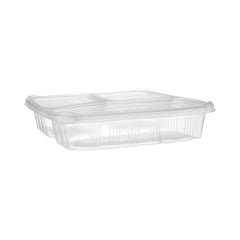 Hotpack Clear Microwave 3 Compartment Container with Lids, 150 PCs