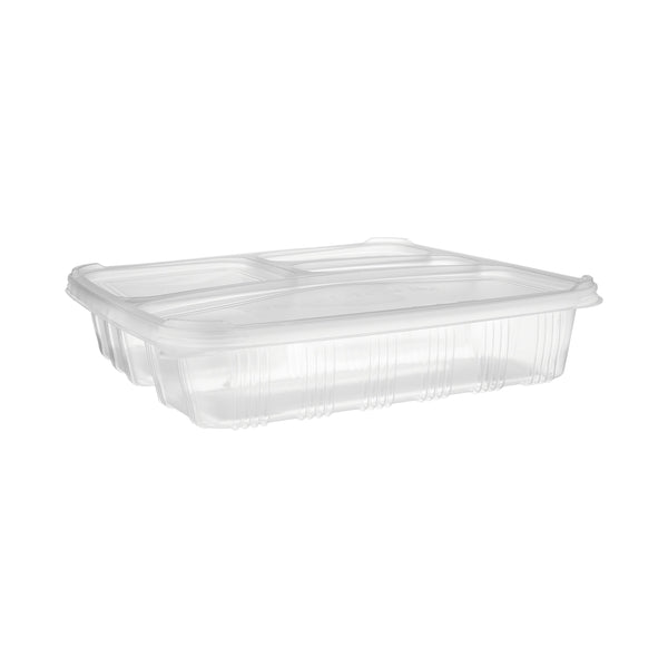 hotpack clear microwave 4 compartment container with lids 150 pcs