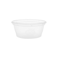 Hotpack Round Microwave Clear Potion Cup with Lid, 4.5 x 5.4 x 6.5 cm, 100 ml, 1000 PCs