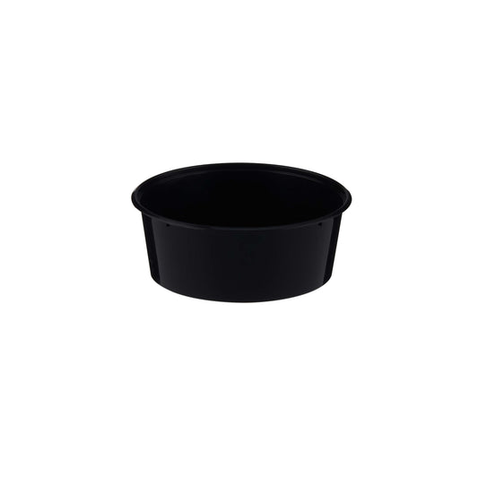 hotpack black round microwave container 6 5 x 11 x 9 cm 400 mi 500 pcs