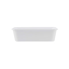 Hotpack White Rectangular Mircowave Container Without Lid, 12 x 5.4 x 17.5 cm, 750 ml, 500 PCs