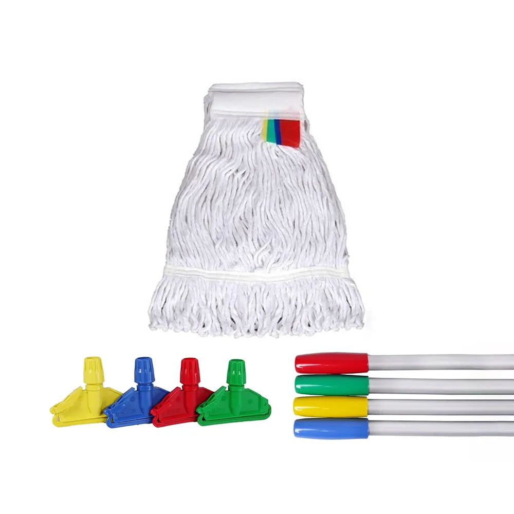 THS RND4TABS Kentucky Wet Mop With Plastic Holder And Aluminium Handle 450g