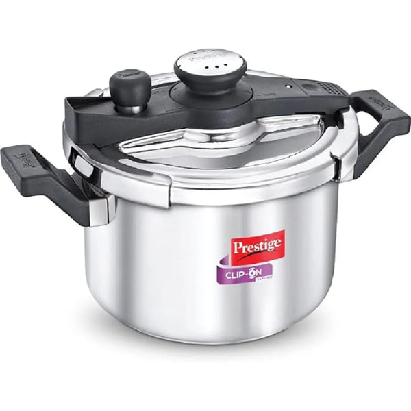 PRESTIGE MPC20230 S/S CLIP ON SVACHH PRESSURE COOKER, 5 ltr. CAPACITY