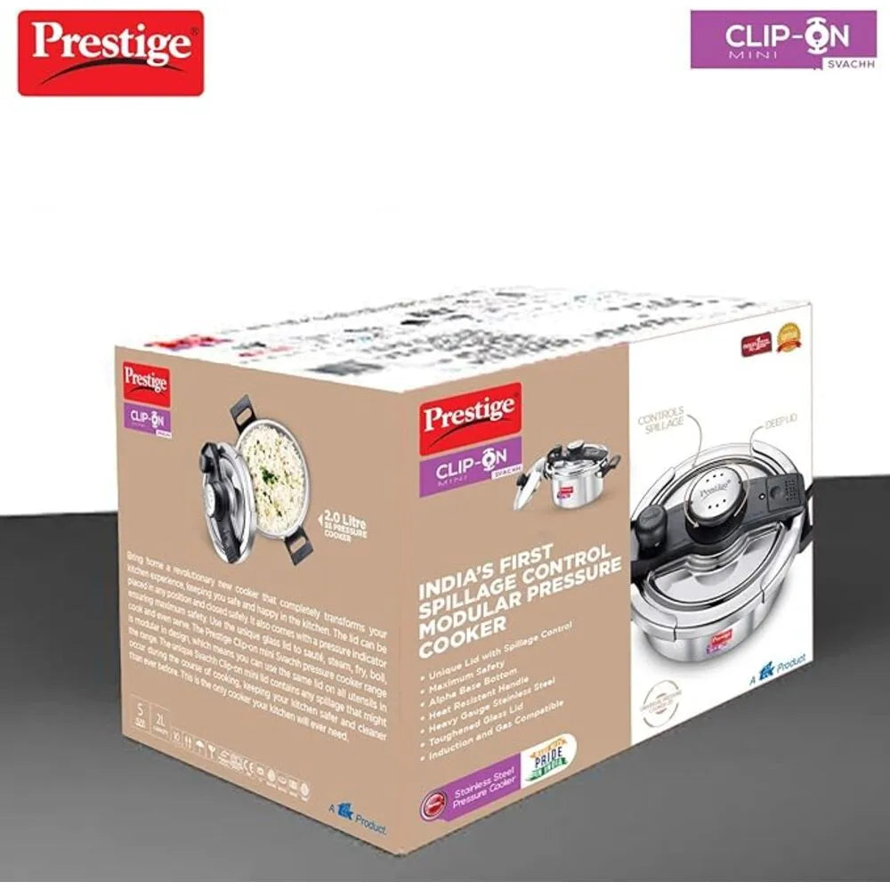 PRESTIGE MPC20231 S/SCLIP ON SVACHH PRESSURE COOKER, 3 ltr. CAPACITY