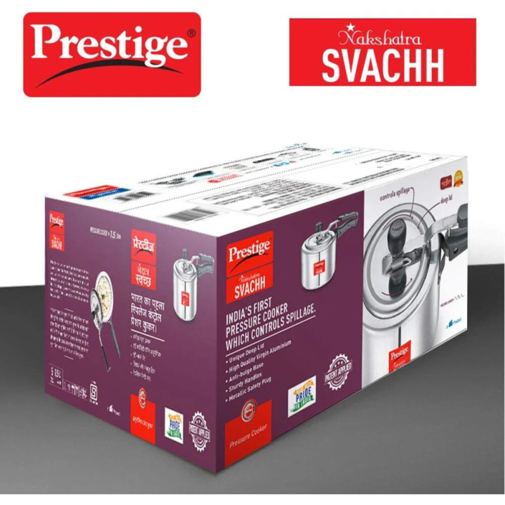 PRESTIGE MPN10738 NAKSHATRA SVACHH ALUMINUM COOKER, 1.5 ltr. CAPACITY