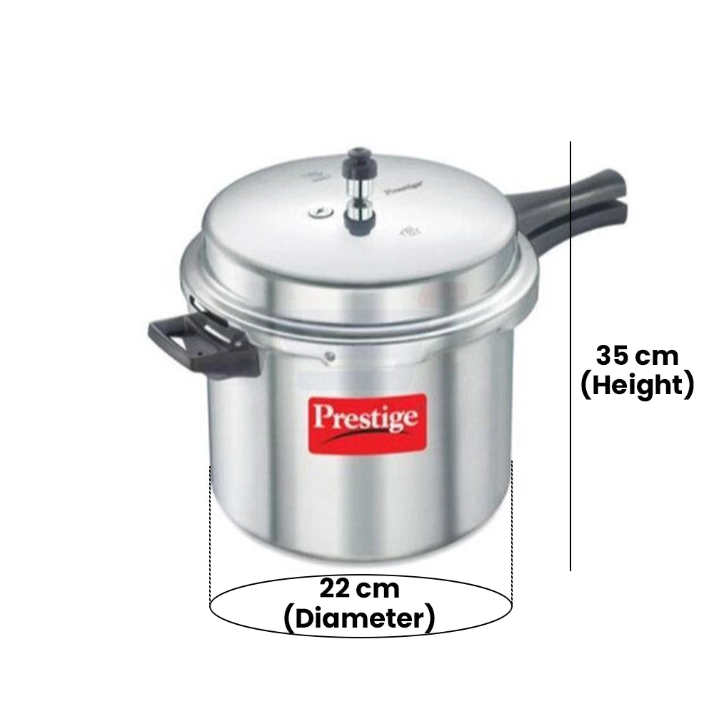 PRESTIGE MPP11000 POPULAR ALUMINUM PRESSURE COOKER, 10 ltr. CAPACITY