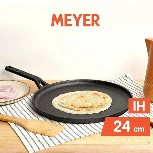 MEYER MY48146 CAST IRON FLAT TAWA, 24 cm DIAMETER