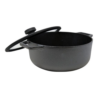 MEYER MY48241 CAST IRON SAUTEUSE WITH GLASS LID, 24 cm DIAMETER