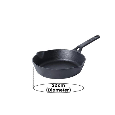 MEYER MY48446 CAST IRON SKILLET, 22 cm DIAMETER