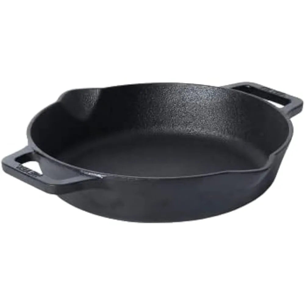 MEYER MY48447 CAST IRON SKILLET WITH TWO SIDE HANDLE, 22 cm DIAMETER