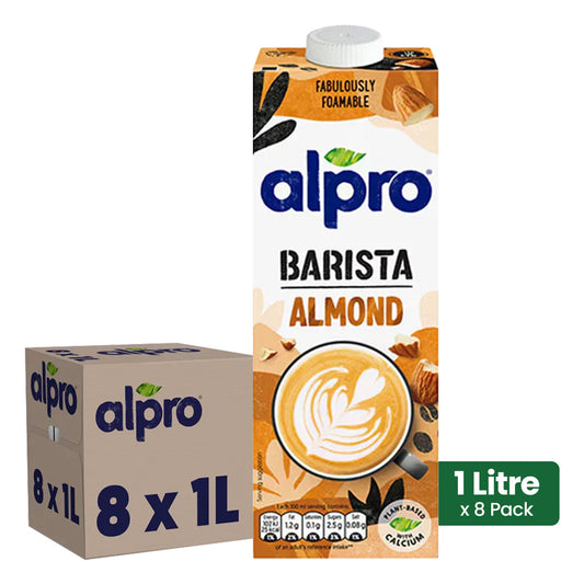 Alpro Almond Barista 1 Liter, Pack of 8pcs