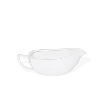 Furtino England Nuovo 45cl/15.5oz White Porcelain Sauce Boat - HorecaStore