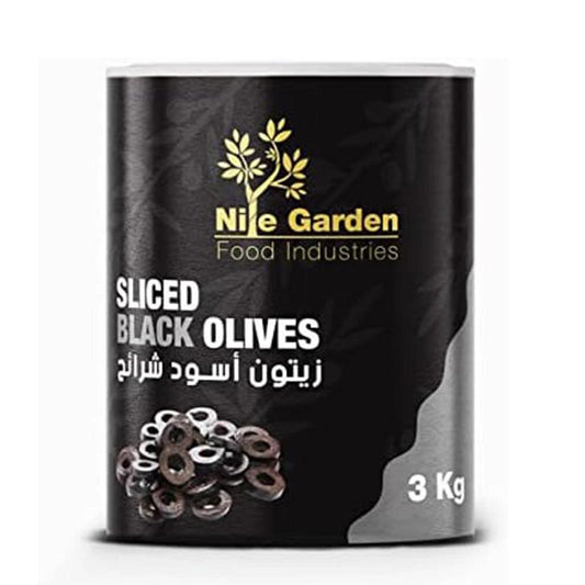 Nile Garden Egypt Slice Black Olives 6 x 3 Kg - HorecaStore