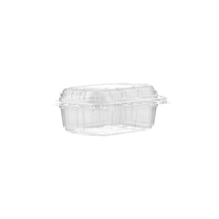 Hotpack PET Clear Veg/Fruit Punnet Clamshell Container, 250 g / 11.5 x 8 x 7 cm, 1000 PCs