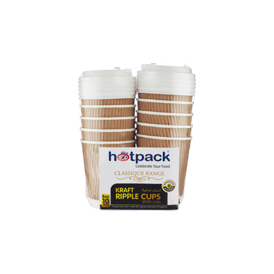 hotpack kraft ripple paper cup 237 ml 500 pcs