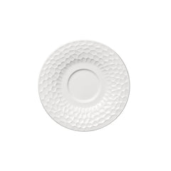 Furtino England Pebble 13.5cm/5" White Porcelain Expresso Saucer