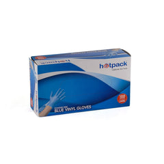 Hotpack Powder Free Blue Vinyl Goves, Large size, 1000 PCs