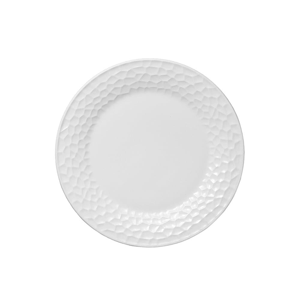 Furtino England Pebble 16cm/6" White Porcelain Flat Plate - HorecaStore