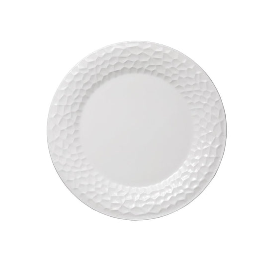 Furtino England Pebble 20cm/8" White Porcelain Flat Plate - HorecaStore