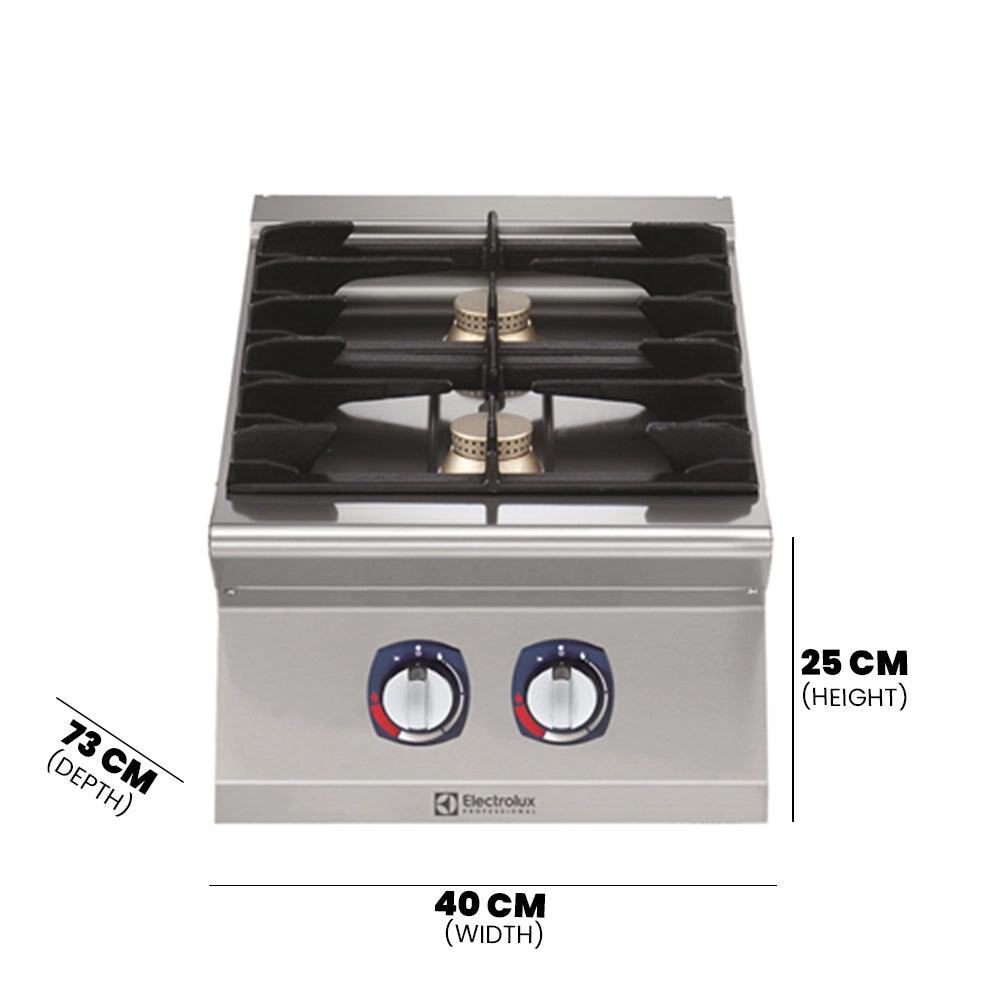 Electrolux 371000 Modular Cooking Range Gas Boiling Top 2 Burners 11 kW - HorecaStore