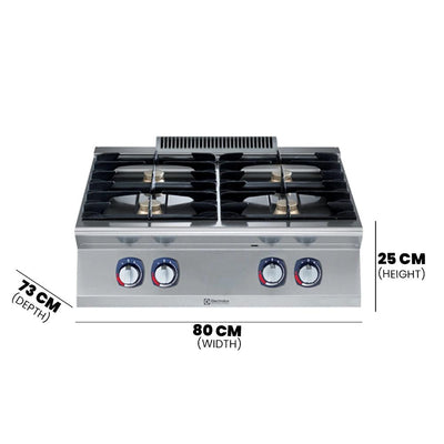 Electrolux 371001 Modular Cooking Range Gas Boiling Top 4 Burners 22 kW - HorecaStore