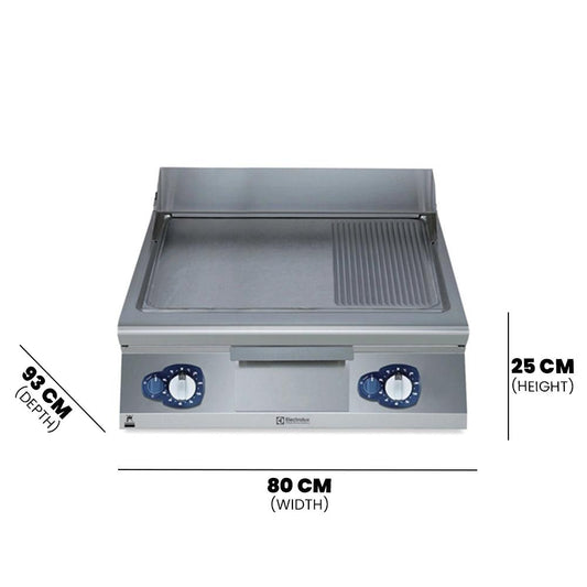 Electrolux 391403 Modular Cooking Range Gas Fryer Top Smooth and Ribbed Chrome Polished Plate 20 kW - HorecaStore