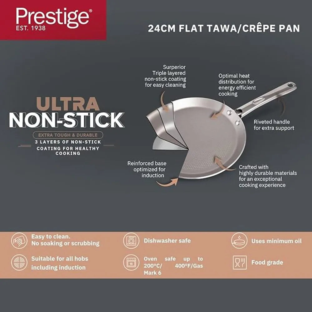 PRESTIGE PR22609 ULTRA FLAT TAWA, 24 cm DIAMETER