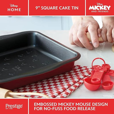 PRESTIGE PR48800 X DISNEY BAKEWARE SQUARE CAKE TIN, 23 cm