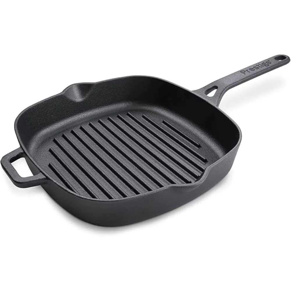 PRESTIGE PR48886 CAST IRON GRILL PAN, 25 cm DIAMETER