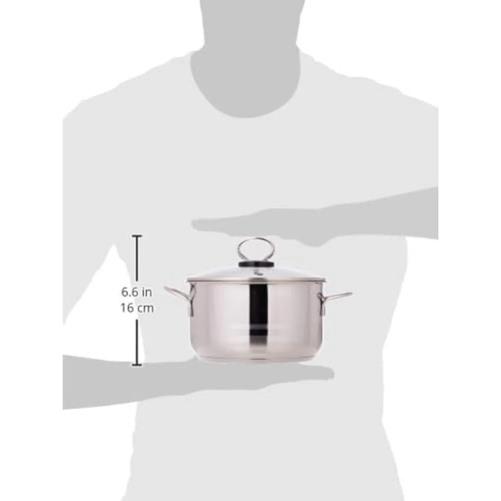 PRESTIGE PR81142 S/STEEL CASSEROLE WITH GLASS LID, 20 cm DIAMETER / 3.3 ltr. Capacity