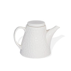 Furtino England Pebble 40cl/14oz White Porcelain Teapot