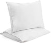 Comfort 240 Thread Count Hotel Linen Pillow Case King 60% Cotton 40% Polyester Sateen Plain, 130 Gsm, 55 x 75 cm, Color White