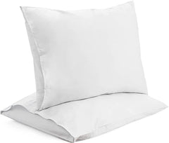 Royale 300 Thread Count Plain Hotel Linen Pillow Case King 100 % Cotton Sateen, 110 Gsm, 55 x 75 cm, 15cm Flap Color White