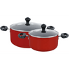Prestige PR21569 9Pcs Aluminum Non-stick Cookware Set Induction Red