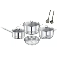 Prestige PR80980 9Pcs Stainless Steel Cookware Set Induction Silver