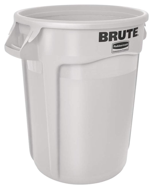 rubbermaid 121l brute container without lid white 1 x 6